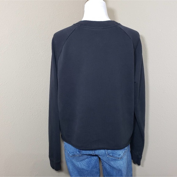 Adidas Trefoil Logo Spell Out Sweatshirt Size XL Cropped Pullover - Picture 6 of 9